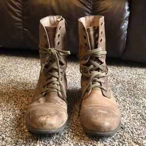Taupe Steve Madden Combat Boot